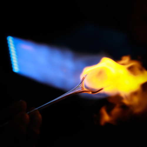 Glass blowing with a torch